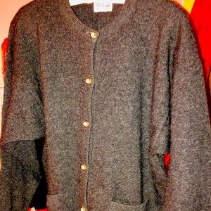 ( N - Peal ) Dark Gray cashmere cardigan